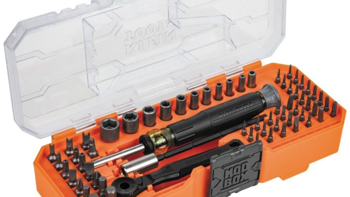 Klein Tools 64pc Precision Kit: Pro-Grade Quality for Detailed Work.